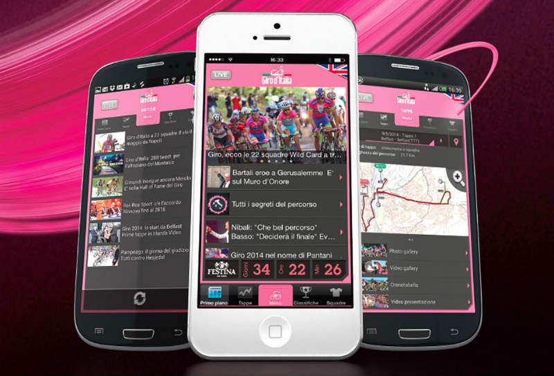 App oficial del Giro d'Italia 2014 para seguir en Giro de Italia 2014 en vivo Android iOS